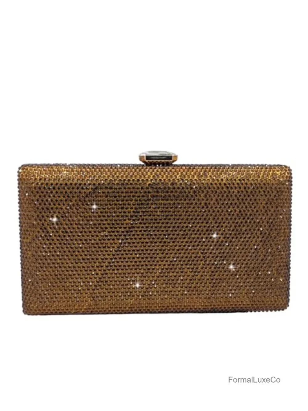 Rhinestone Crystal Evening Clutch Box Purse Wedding Party Bridal Bag
